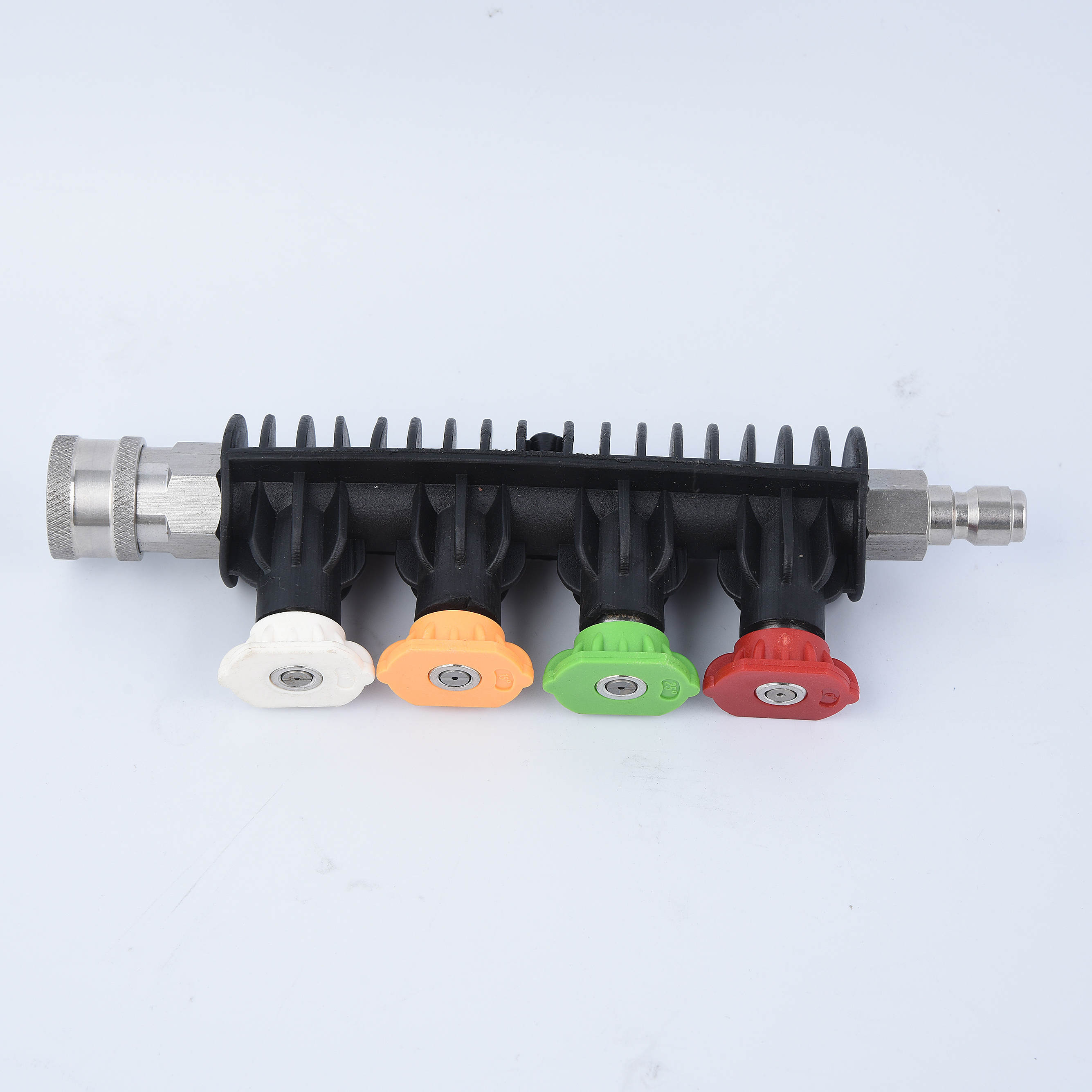 Schnelle Lanze aus Edelstahl mit Düsenhalter und 4 Druckreinigerdüsen anschließen